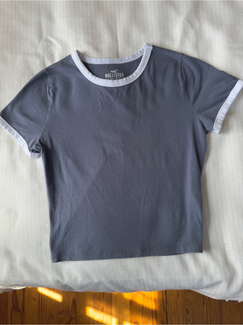 Slate Blue Baby Ringer Tee